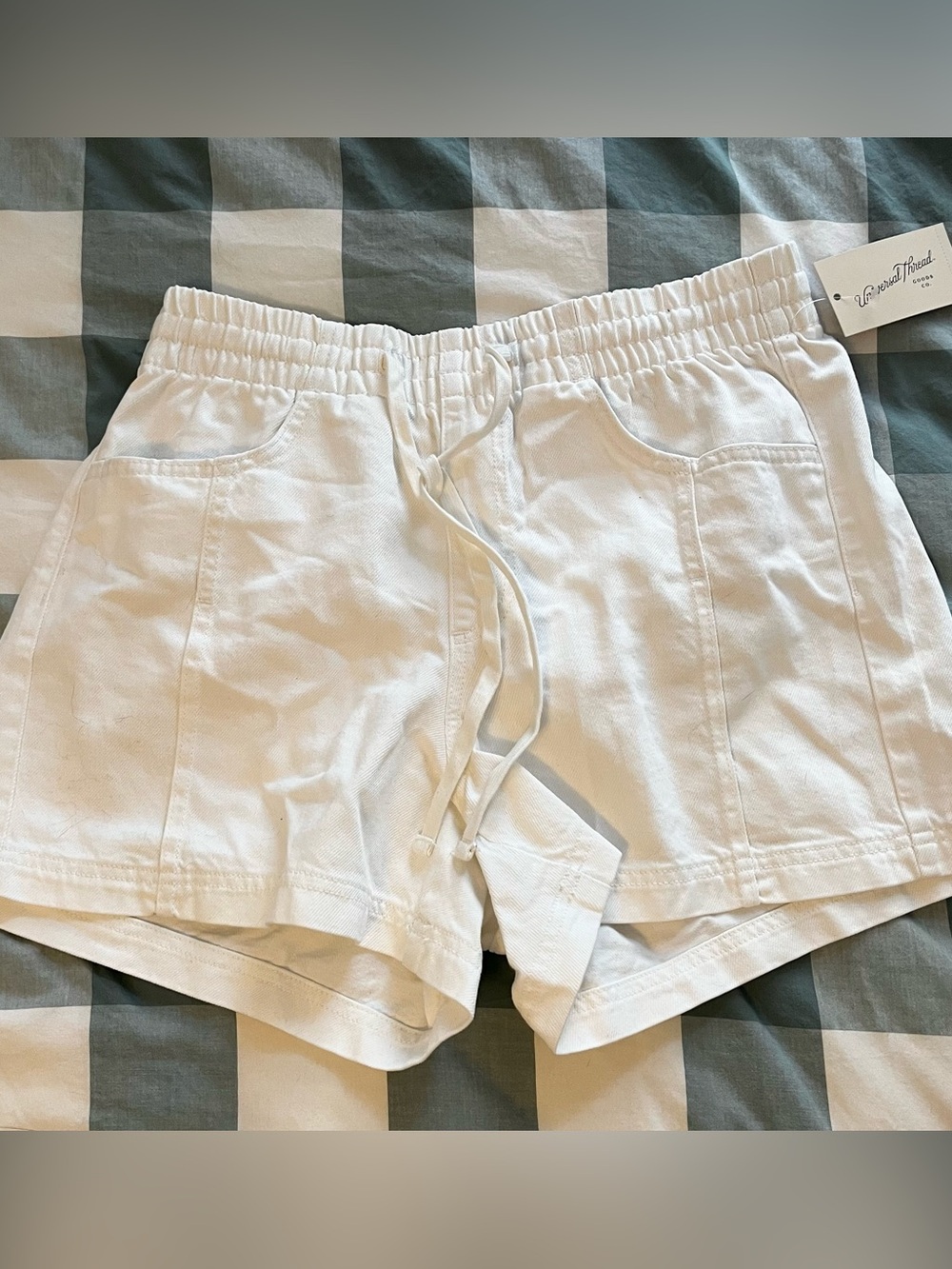 Universal Thread 100% Cotton Off-White Drawstring Shorts